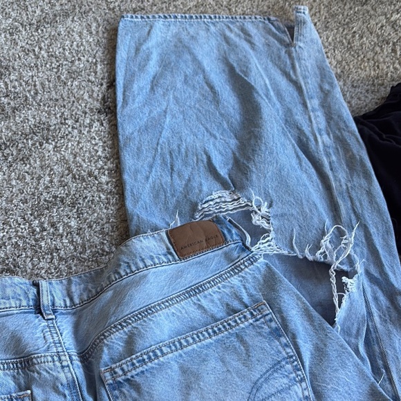 American Eagle Outfitters Classic Blue denim Jeans distressed 100% cotton - Picture 12 of 16